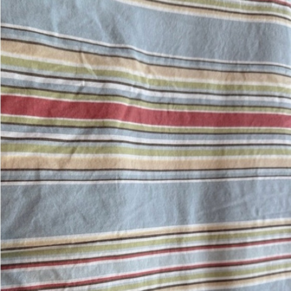 Pottery Barn Striped Duvet Cover - Blue, Red, Yellow